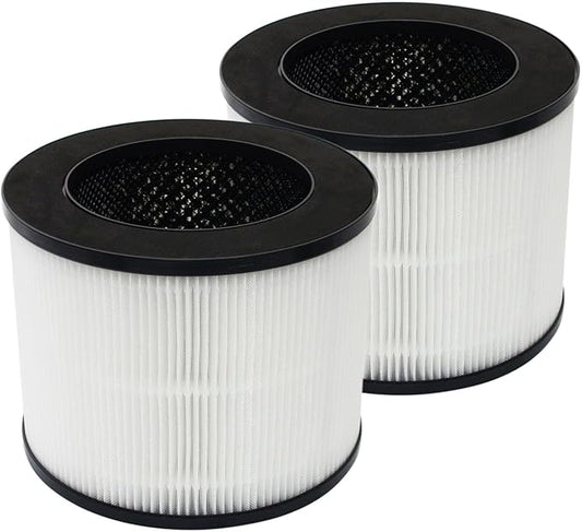 PUREBURG Replacement Filter Compatible with MOOKA & KOIOS EPI153 EP1153 EPI-153 EP1-153 Air Purifier,2-Pack H13 HEPA Activated Carbon 2-IN-1 4-Stage Filtration Air Clean VOCs