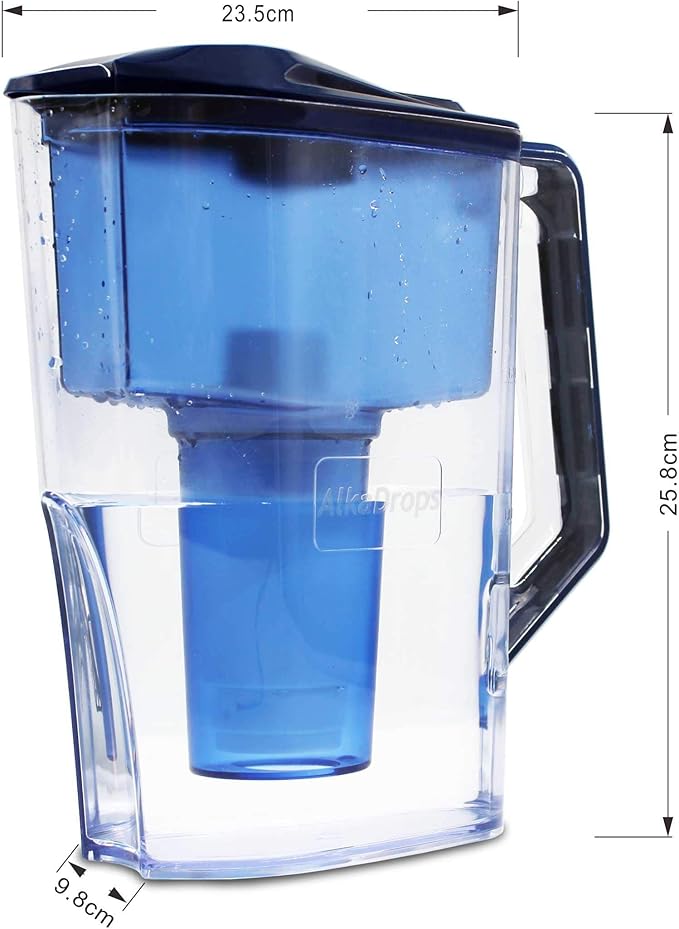 Water Pitcher, Alkaline Water Pitcher,Alkaline Water jug -7 Stage Ionizer Filtration System to Purify and Increase PH Levels - Clean, Refreshing Water, 10 Cup Water jug,BPA Free.
