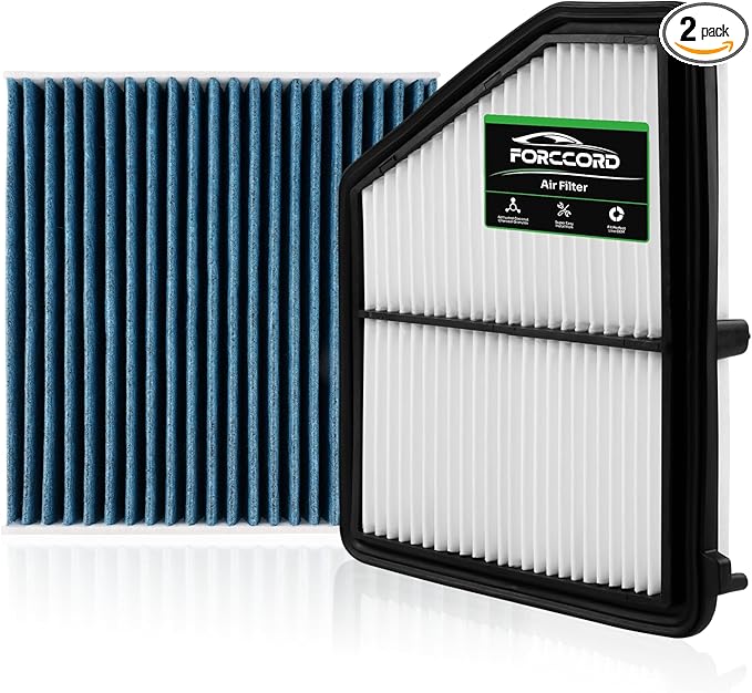 Cabin & Engine Air Filter kit Fit for Honda Civic 2016-2025 2026 2.0L, HR-V 2023-2026 2.0L Activated Carbon Cabin Filter Replacement CF11182 CA12051 Air Filter for My Car Naturally Aspirated