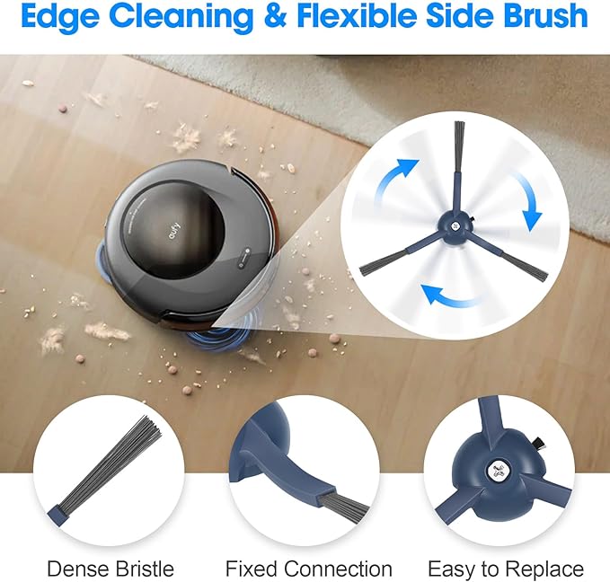 19-Pack Replacement Accessories Kit for eufy Omni C20 Vacuum Cleaner Includes Main Brush, HEPA Filters, Dust Bags, Side Brushes High-Performance Compatible with eufy Robot Vacuum