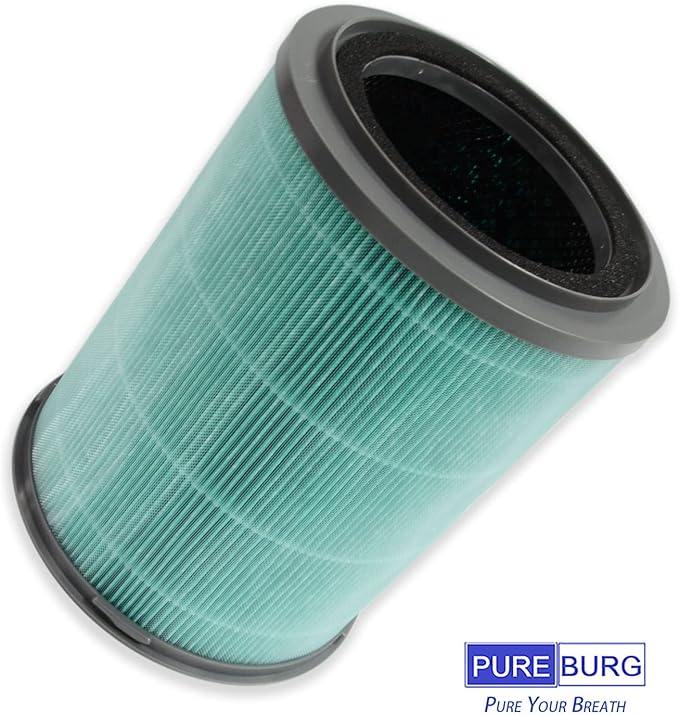 PUREBURG Replacement Filter Compatible with YIOU S1 (HY3800) Air Purifier, 2-Pack H13 HEPA 4-Stage Filtration Activated carbon Air Clean Dust VOCs