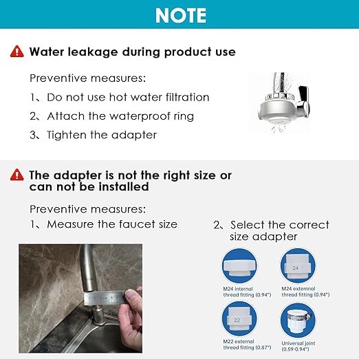 Faucet Water Filter for Sink, Rapid Flow - 400 Gallons Faucet Mount Water Filtration System for Tap Water, NSF Certified Reduces Chlorine (Grey-T2-2 Filter)