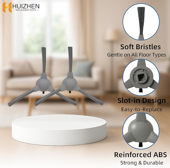 SmartClean 2000 Accessories Kit for Ionvac SmartClean 2000 Robovac Vacuum Replacement Parts - 2 Main Brush, 1 Roller Cover, 6 Hepa Filters, 6 Side Brush, 2 Hepa Filter with Frame