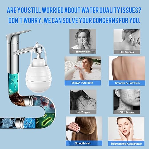 10-Stage Bath Filter for Tub,Reduces Chlorine,Heavy Metals, Fluoride-Hard Water Softener,pH Balance,Vitamin C-BPA-Free,Easy Install Bath Water Filter for Tub Faucet (3000Gal,Universal Fit) Upgraded