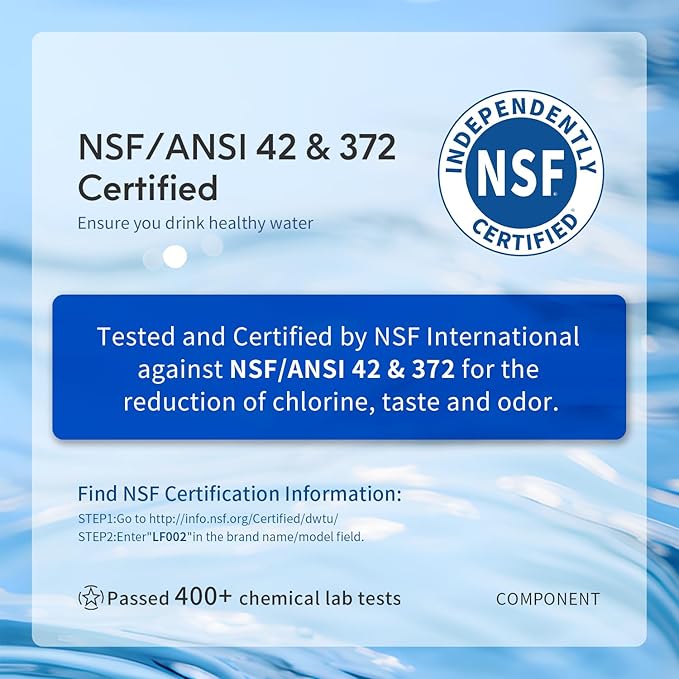 Lifefilter Replacement for Brita® Filters, Pitchers, Dispensers, Classic, OB03, Mavea® 107007 35557, and More, NSF Certified Water Pitcher Filter, 1 Year Supply, 6 Filters
