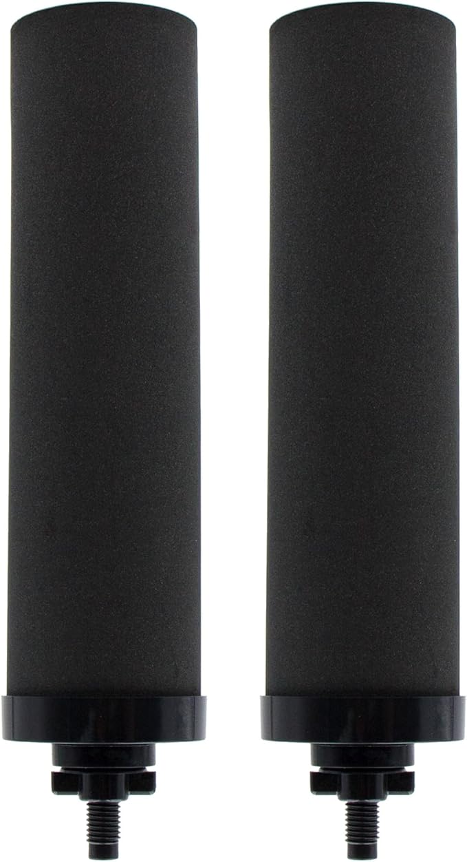 Water Filter Replacement for BB9-2® Black Activated Carbon Filters, Compatible with Berkey® Travel, Large, Royal, Crown Series, Pack of 2