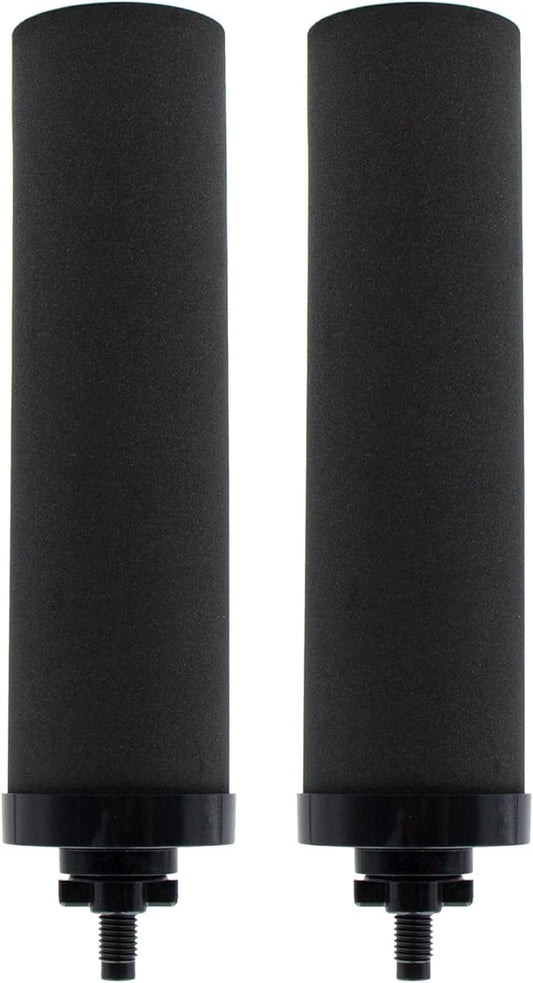 Water Filter Replacement for BB9-2® Black Activated Carbon Filters, Compatible with Berkey® Travel, Large, Royal, Crown Series, Pack of 2