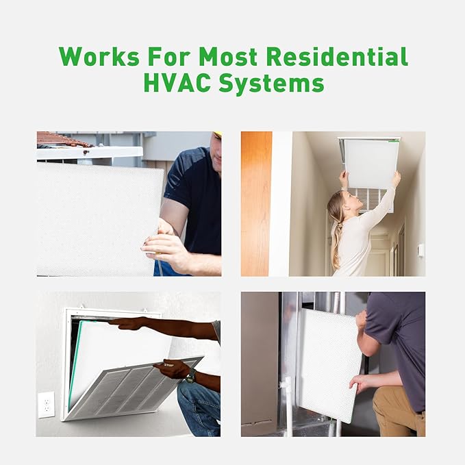 16x25x1 Air filter Pro Kit, Washable and Reusable Air Filter 16x25x1 for AC HVAC Furnace, MERV 8 Air Filters Machine Washable & Dryer Friendly, AC Furnace Air Filter, Include 2 Filters&1 Frame