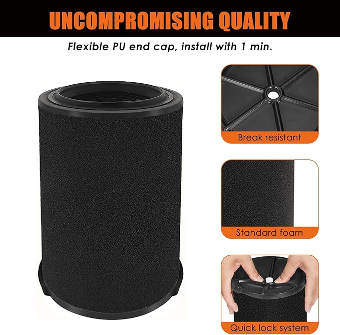 VF7000 Replacement Filter for Ridgid Shop Vacuums 5-20 Gallon, Wet Application Filters Fits Rigid Wet Dry Vac, Wet Pick Up Filter for Husky Shop Vacuum Filter 6-9 Gallon- 2 Pack