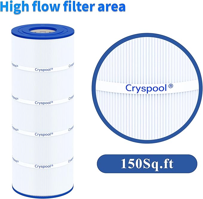 Cryspool® 08050 Filter Compatible with Hayward CCX1500RE(CC 1500 E), X-Stream 150, PXST150, 817-0150n, C-8316, FC-1286, 150 Sq. Ft Pool Filter Cartridge, 1 Pack
