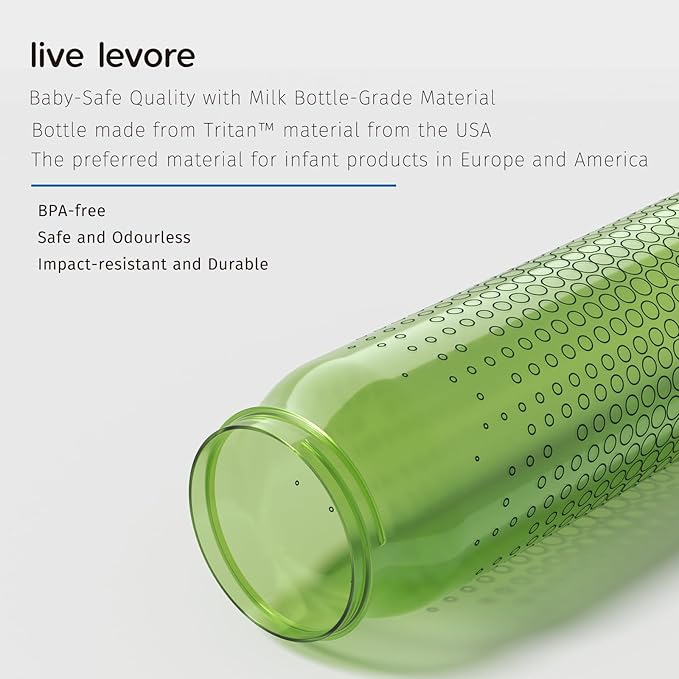 750ml Leak Proof Water Bottle with Flip Top Lid, BPA-Free USA Tritan Drink Bottle, Dishwasher Safe for Office, Outdoor & Daily Use (Green, 1 Pack)