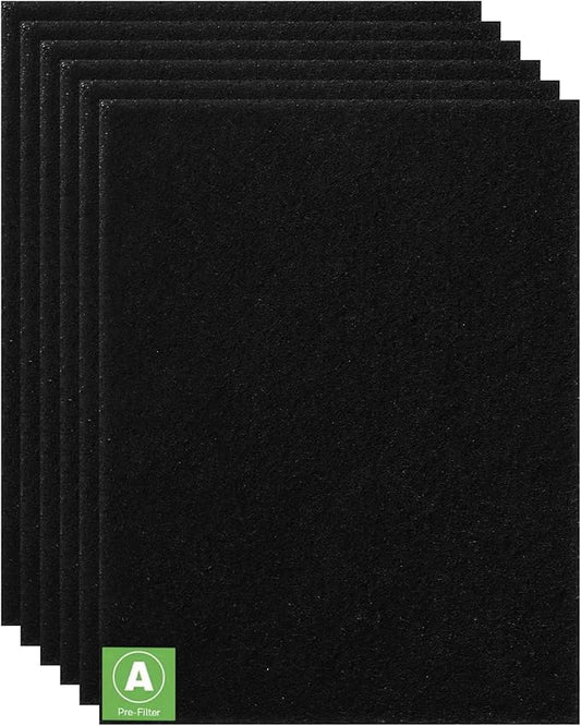 HRF-A300 Pre Filter A Replacement for Honeywell HEPA Air Purifier HPA300 Series, Funmit 6 Pack Precut Activated Carbon Pre Filter Compatible with Honeywell Air Purifier Prefilter A