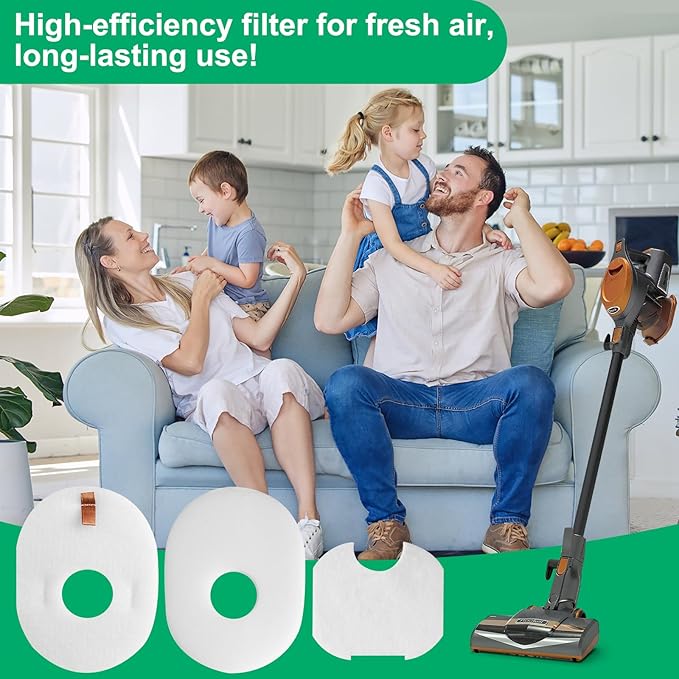 6 Pack Filters Replacement Set for Shark Rocket CS100, CS110, HV290, HV292, HV300, HV300C, HV300W, HV300WC, HV301, HV301C, HV301Q, HV302, HV302Q, HV303, HV305, HV307QB, HV308Q, HV310, UV450