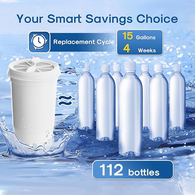 ICEPURE NSF53&42 Certified 5-Stage Replacement Water Filters,Pitcher and Dispenser Water Filter Replacement for Zero Pitchers ZR-001, ZR-003, ZR-017,ZP-007RP, ZD-013W, ZS-011RP, ZD-012RP, 2 Pack