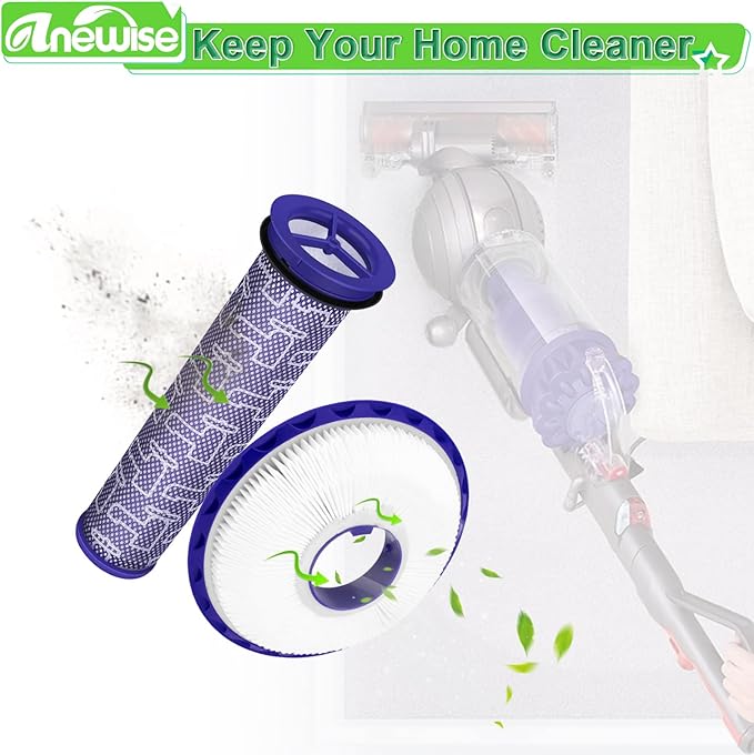 Filter Replacements for Dyson DC41, DC65, DC66, UP13, UP20 Multi Floor, Ball and Animal Vacuum, 2 Post Filters & 2 Pre Filters, Replaces Part # 920769-01 & 920640-01