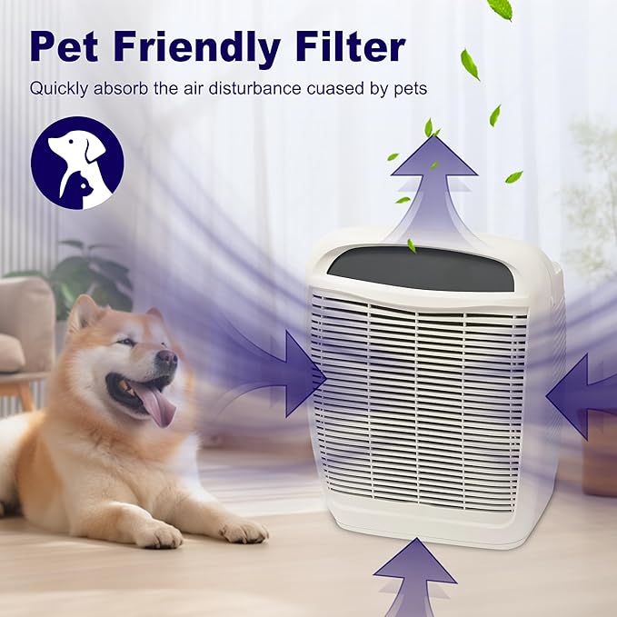 AP510 & AP450 Replacement Filter for Whirlpool Whispure 1183054K 8171434K AP450 AP510 AP51030K AP51030KB AP45030K WP500 WP1000 Air Purifier, 1 True HEPA Filter + 4 Activated Carbon Pre-Filters