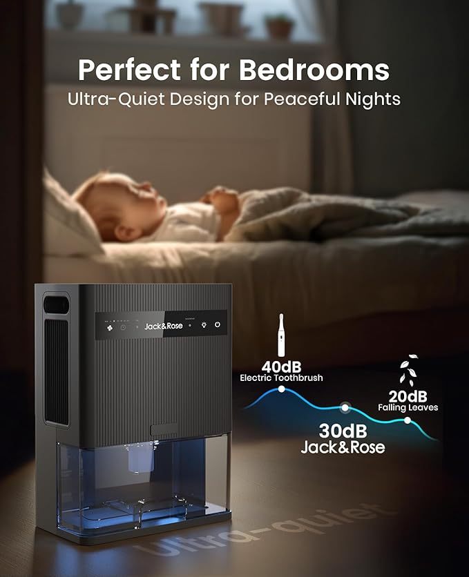 Dehumidifier for Bedroom, rv Dehumidifier for Inside Camper,95 OZ Water Tank,Garage