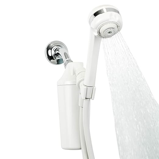 Aquasana Shower Filter | Dermatologist-recommended for softer, healthier skin & hair | Proven to reduce 90% of chlorine for 6 months | High pressure | Handheld wand shower head | AQ-4105