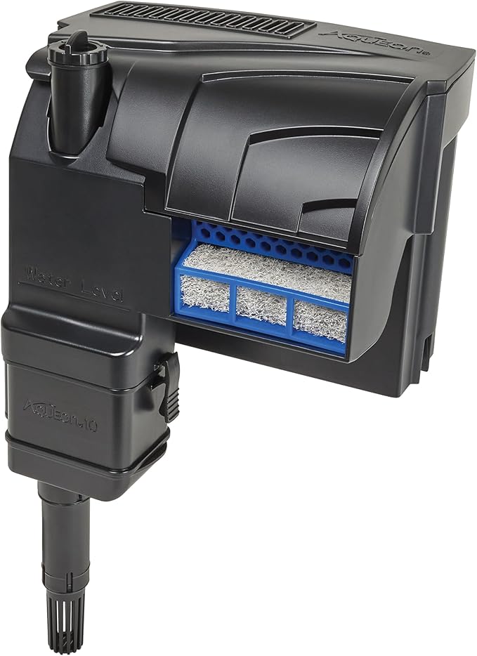 Aqueon SmartClean Power Filter with EcoRenew Filter Cartridge, Quick and Easy Water Changes, Quiet Operation, Adjustable Flow, for 10-20 Gallon Freshwater and Saltwater Aquariums, Medium