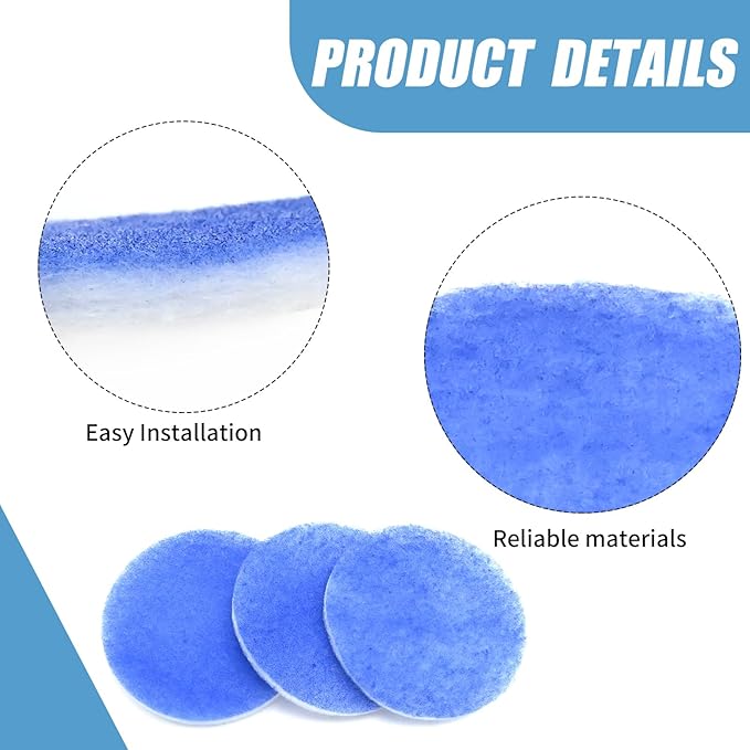 6 or 12Pcs 5.25 Inches RV Air Filter, Round Air Duct AC Filter, RV AC Vent Filter, MERV-6 RV Air Conditioner Filter (12)