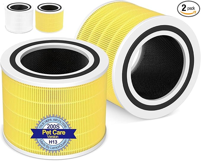 Core 200S Pet Care Replacement Filter Compatible with LEVOIT Core 200S/Core 200S-P Smart WiFi Air Purifier, 4 stages Ture H13 HEPA Filter, Compare part# Core 200S-RF,2 Pack