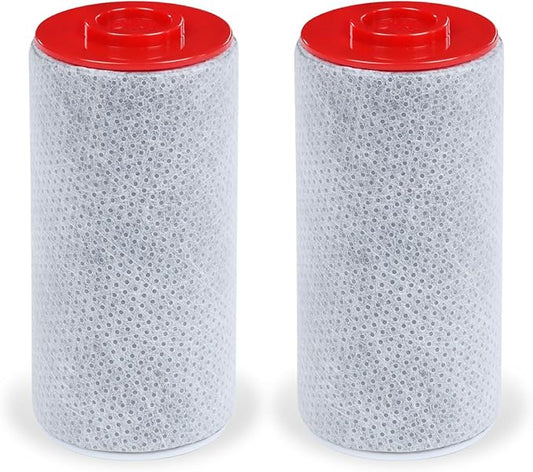 Replacement Filter Set for Weddell Duo - High-efficiency Shower Water Filtration System that Removes Chlorine/PFAS/Contaminants for Better Skin and Hair Health (Red*2)