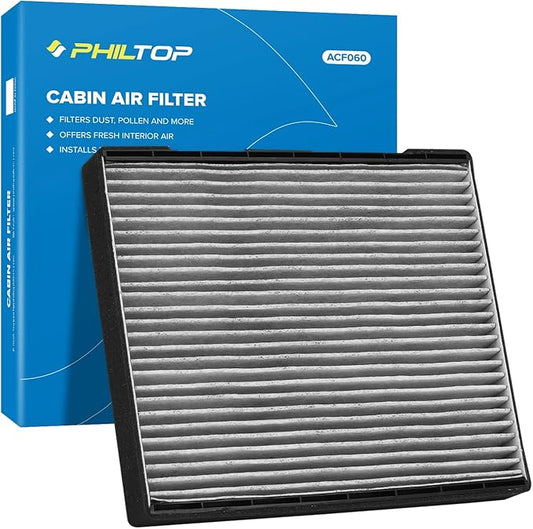PHILTOP Cabin Air Filter, Replacement for CF10329, Elantra(2001-2006), Entourage(2007-2010), Tiburon(2003-2008), Sedona(2006-2010), Premium Cabin Filter with Activated Carbon Filter, Pack of 1