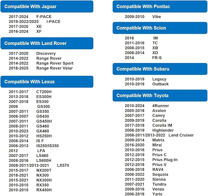 JOGOAUTO H10285 Cabin Air Filter for 2010-2019 Subaru Outback,2010-2019 Legacy,2010-2024 Toyota 4Runner,2007-2017 Camry,2009-2019 Corolla,2008-2019 Highlander,2006-2018 RAV4