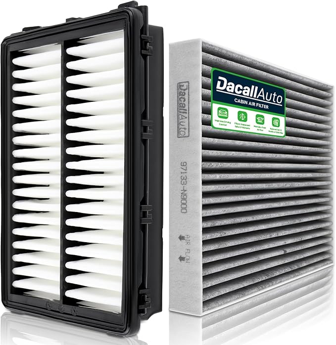 Engine & Cabin Air Filter Set for Hyundai Santa(2021-2025), Sonata(2020-2025), Tucson(2022-2025), Sport-age(2023-2024), K5(2021-2025), Sorento(2021-2025); Replace 28113-L1000, 97133-L1000