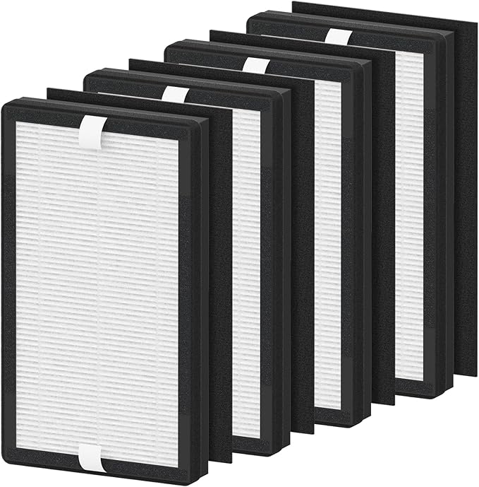 4 Packs IAF-H-100C Filter C Replacment Kit Compatiable with Idylis Air Cleaner Purifiers IAP-10-280 & IAP-10-200 (4 Pack Premium Filters & 4 Activated Carbon Pre-Filters)