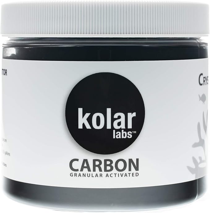 Kolar Labs Crystal Cal Activated Carbon – Small Jar, Activated Charcoal for Aquariums and Fish Tanks