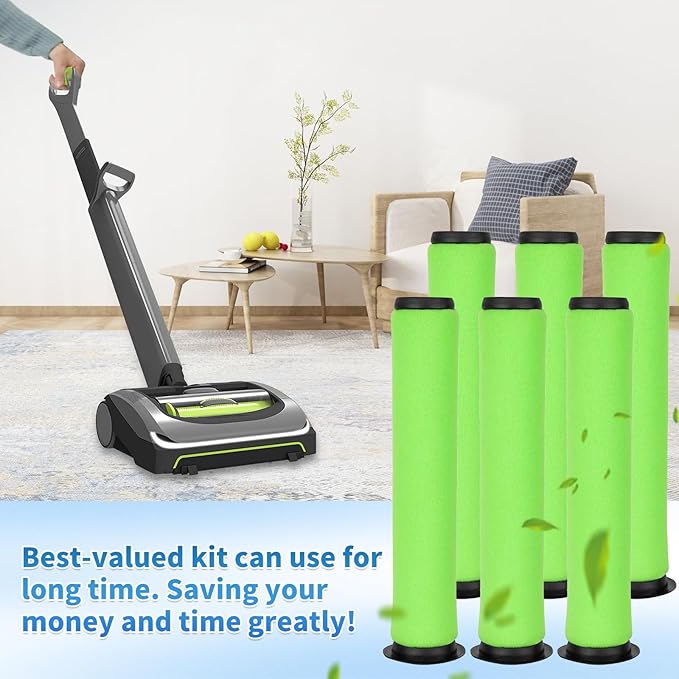 6 Pack Air Ram Filter Replacement for Bissell AirRam Stick Cordless Vacuum Models 1984 2144 21448 19841 19844, AirRam for Gtech Mk2 K9 Filters Vacuum Cleaner, Part # 1611215