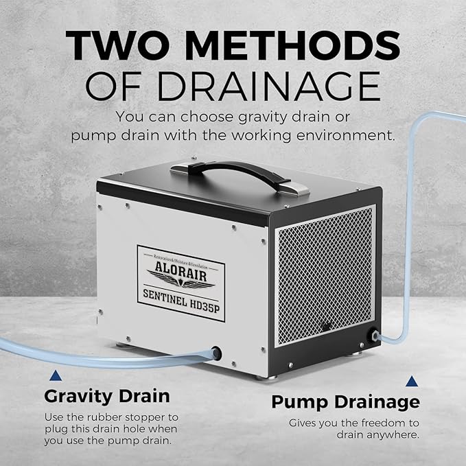 ALORAIR Crawl Space/Basement Dehumidifier 70 Pint with Pump, Automatic Defrost, Up to 1000 Sq Ft Commercial Dehumidifier, Memory Start, cETL Listed
