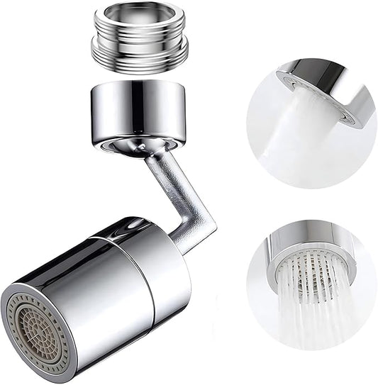 Rotatable 720° Faucet Sprayer Head,Universal Splash Filter Faucet with 4-Layer Net Filter for Kitchen,Anti-Splash,Leakproof Design with Double O- Ring Oxygen-Enriched Foam