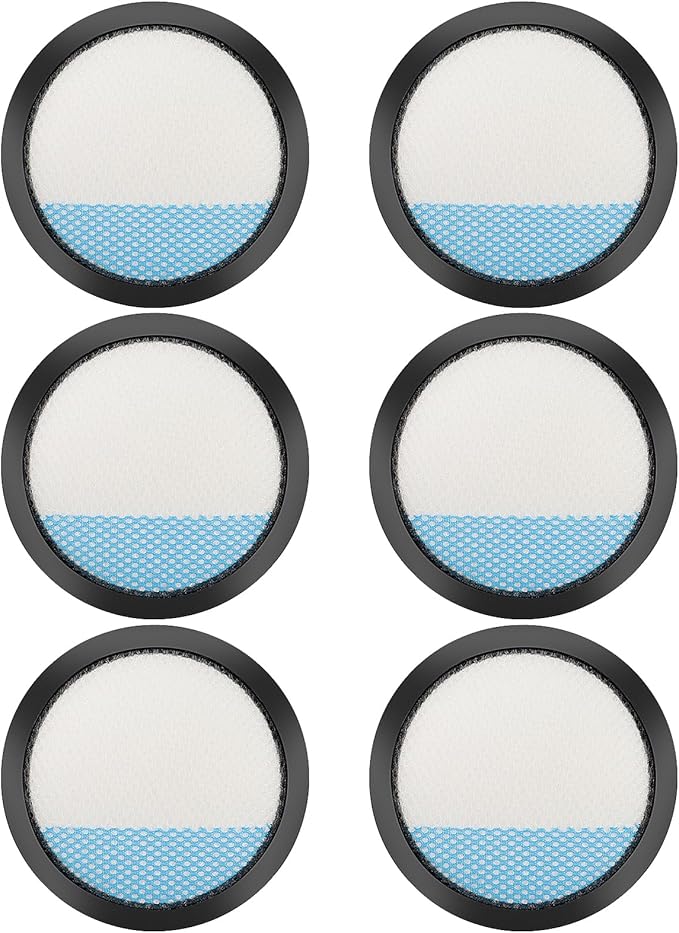 18V ONE + Cordless Pet Stick Vacuum Filter for Ryobi, PCL720, PBLSV716, PBLSV717 Stick Vacuum, Reusable Washable Filters, Compare to Part A32SV720N, 6 Pack