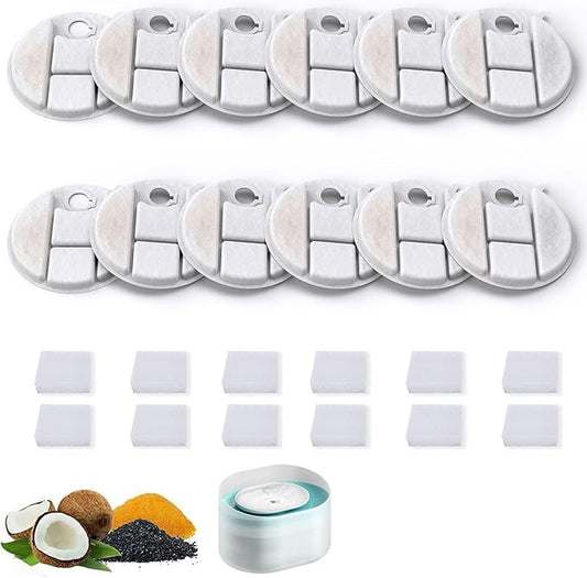 12-Pack Replacement Filters for Petlibro Capsule Dog Fountain PLWF008, Dog Water Dispensers Filter