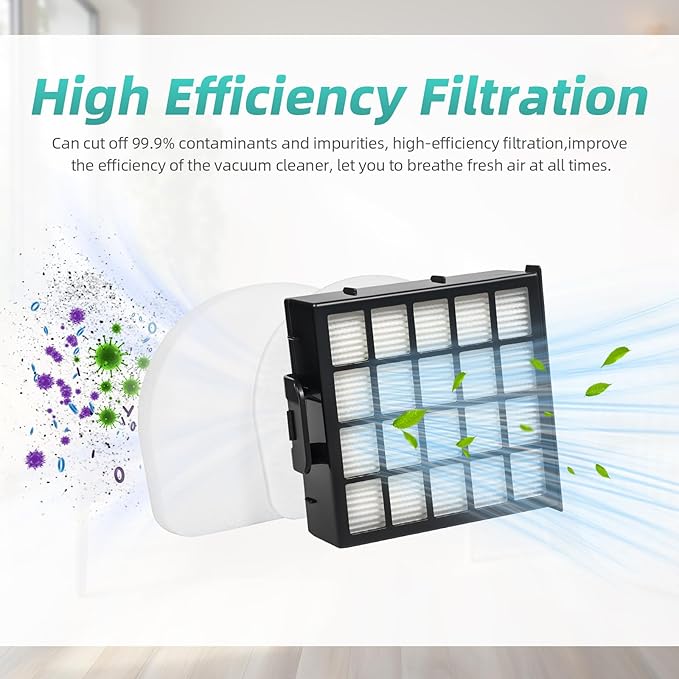 AZ4002 AZ4000 AZ4000C Filter Replacement Parts for Shark Power Detect Pro Max Upright Vacuum Cleaner -1 Roller Brush 2 HEPA Filters 4 Foam & Felt Filters 1 Cleaning Brush