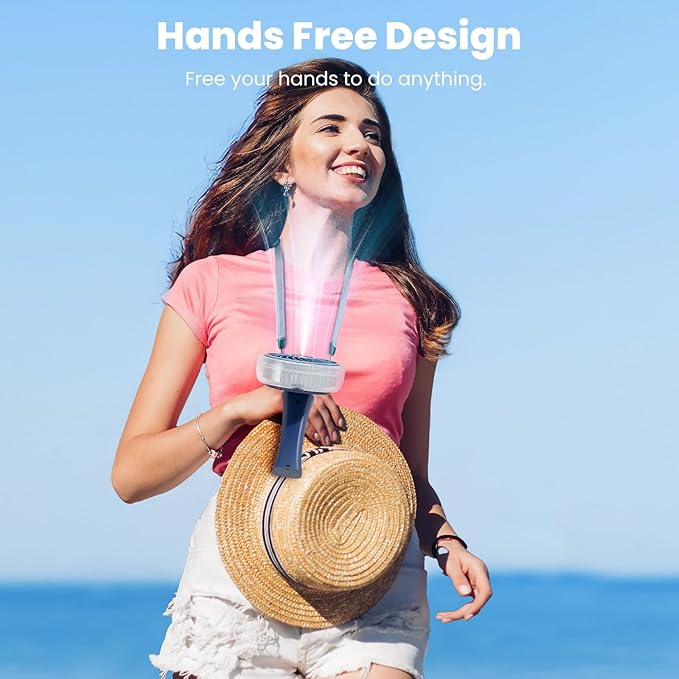 HandFan Upgraded Portable Handheld Misting Fan, Rechargeable Personal Mister Fan, Spray Water Mist Fans, Foldable Mini Cooling Hand Fans for Summer Beach Travel Concerts, Gifts for Women(Royal Blue)