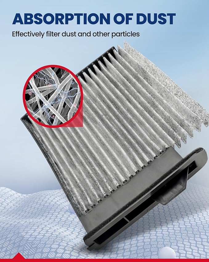 KAX Cabin Air Filter, CF10545 Replacement for Versa 2007 2008 2009 2010 2011 2012 2013, w/Activated Carbon Passenger Compartment Air Filter