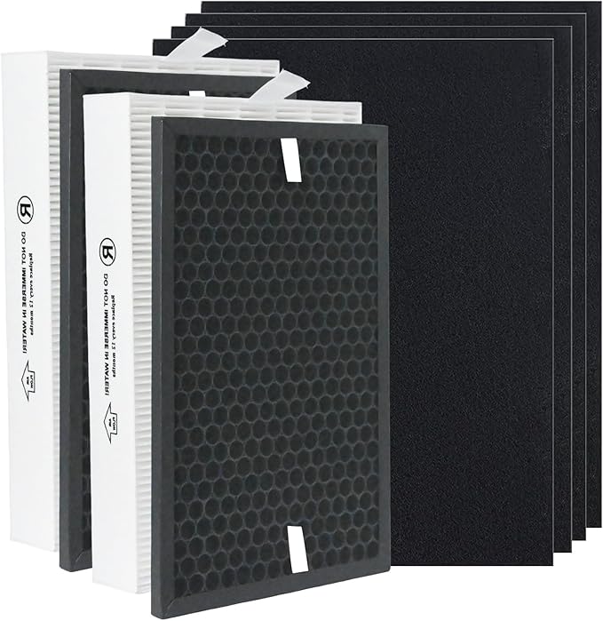 True HEPA Replacement Filter Kit for Honeywell HPA5100B HPA5150 InSight Purifiers & PowerPlus HPA3100 | Replaces HRF-R1 HRFSC1 HRF-A100 (2-Pack R/S | 4-Pack A) | HPA5100B Compatible Air Filters