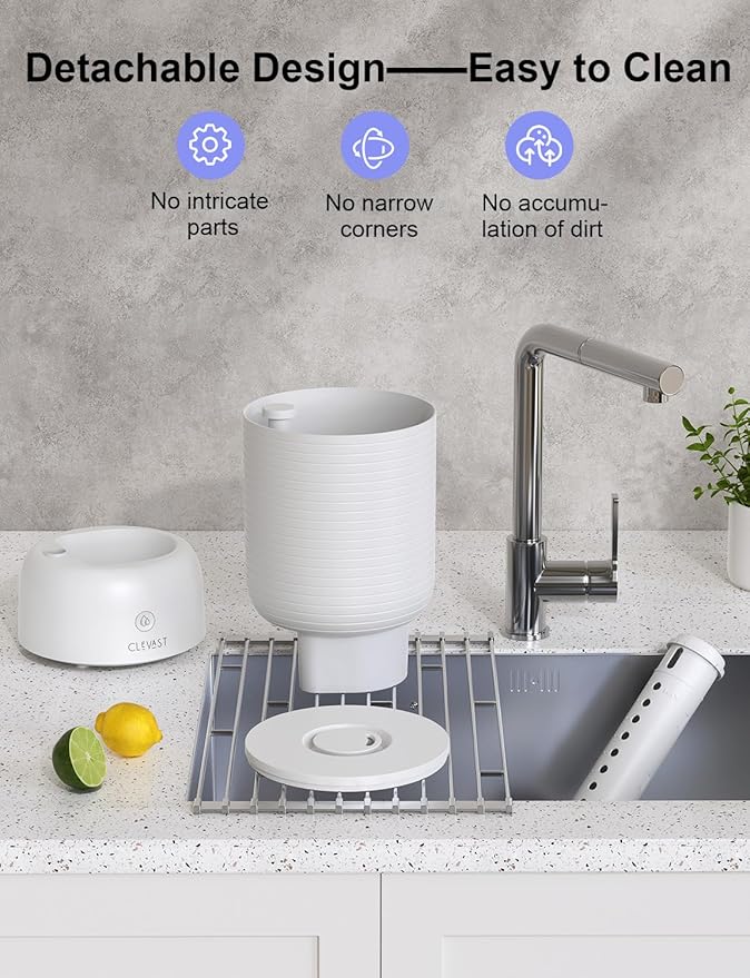 CLEVAST Smart Humidifier for Bedroom 3L, Top Fill Cool Mist, Essential Oil Diffuser, App & Voice Control, Works with Alexa & Google Assistant, Quiet, Auto Shut-Off, Baby Nursery Home Office Large Room