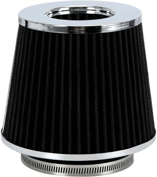 PTNHZ Universal Black 3.5" 89mm High Flow Cold Air Intake Cone Air Filter Power Intake Air Inlet System Air Cleaner