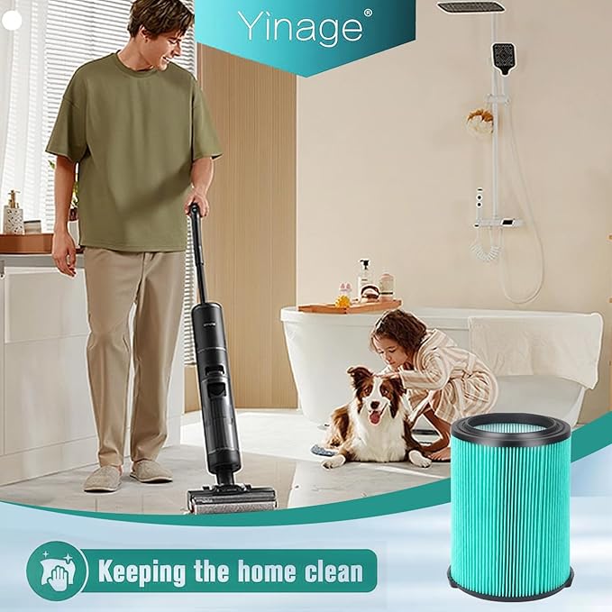 VF6000 5-Layer Replacement Filter Shop Vac 5-20 Gallon Wet Dry Vacuums WD5500 WD0671 WD6425 WD7000 WD1280 WD1851 WD1680 WD1956 RV2400A 1400RV RV2600B, Fit for Husky 6-9 Gallon Vacs