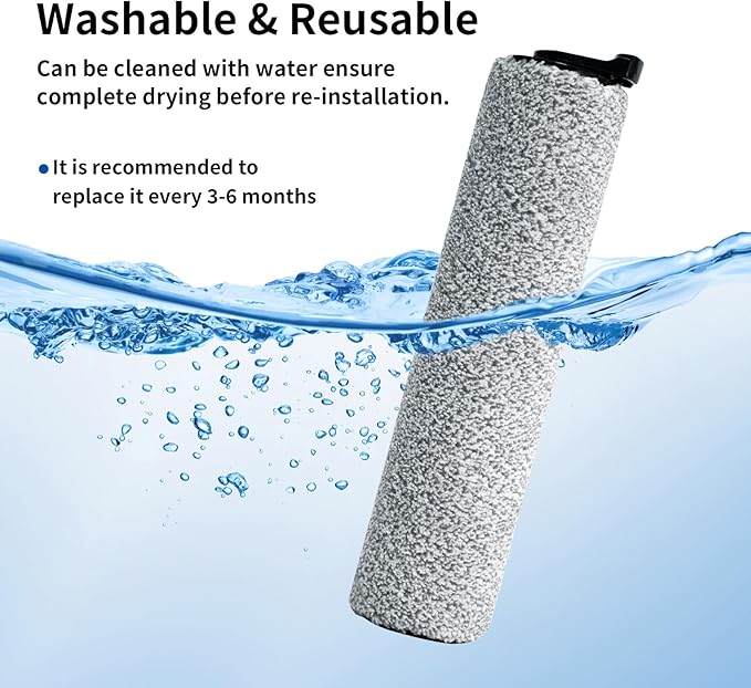 Roller Brush Replacement Compatible with Tineco iFloor 3,Floor One S3, iFloor 2 Cordless Vacuum Cleaner, Replacement Parts Include 2 Brush Rollers