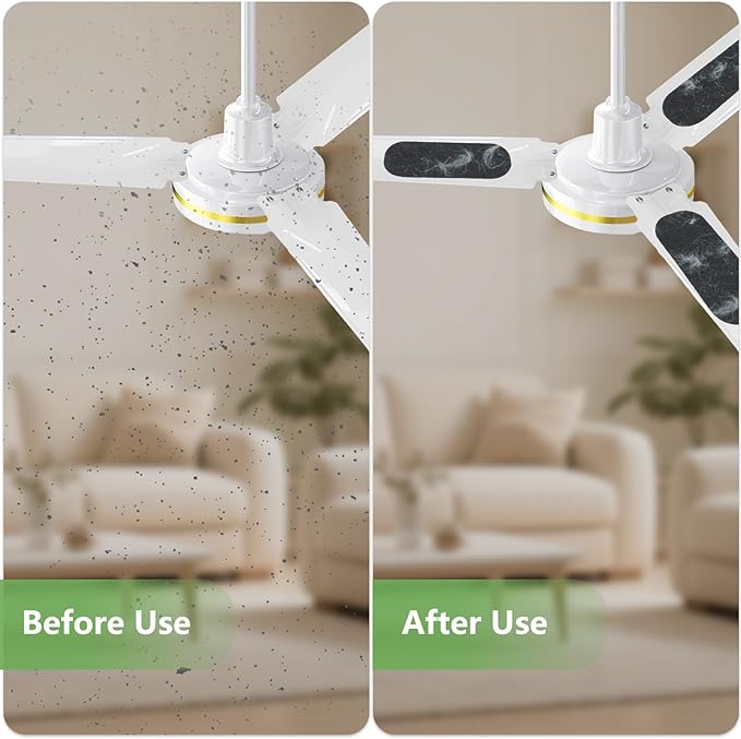 Ceiling Fan Filters,Unscented Activated Coconut Shell Carbon Ceiling Fan Air Filters, Easy-Stick Universal Fit Filters,Bringing Fresher and Cleaner Air,15 Pack