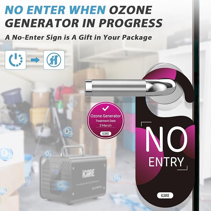 Ozone Generator 60,000mg/h & Ozone Generator Water 1000 mg/h High Capacity Smart Ozone Machine Odor Removal Commercial Ozone Odor Eliminator for Home, Smoke, Pet Odor, Car, Cleaning Fruits, Vegetables