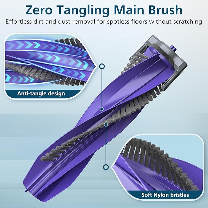 Accessories Replacement for Narwal Freo X Ultra Robot Vacuum, 16 Vacuum Accessories Set, 1 Main Brush, 2 Hepa Filter, 2 Dust Bags, 4 Mop Pads, 6 Side Brushes, 1 Cleaning Brush