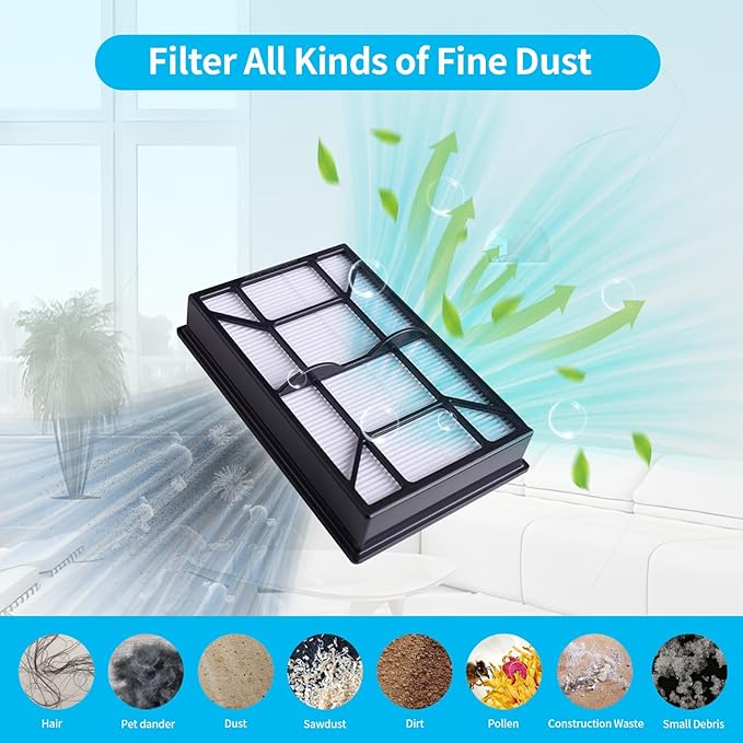 3 Pack Replacement EF-9 HEPA Vacuum Filter Compatible with Upright Vacuum EF9 20-53296 40195 Canister Vacuum 22614 10065 31140 and Model 81714 31140