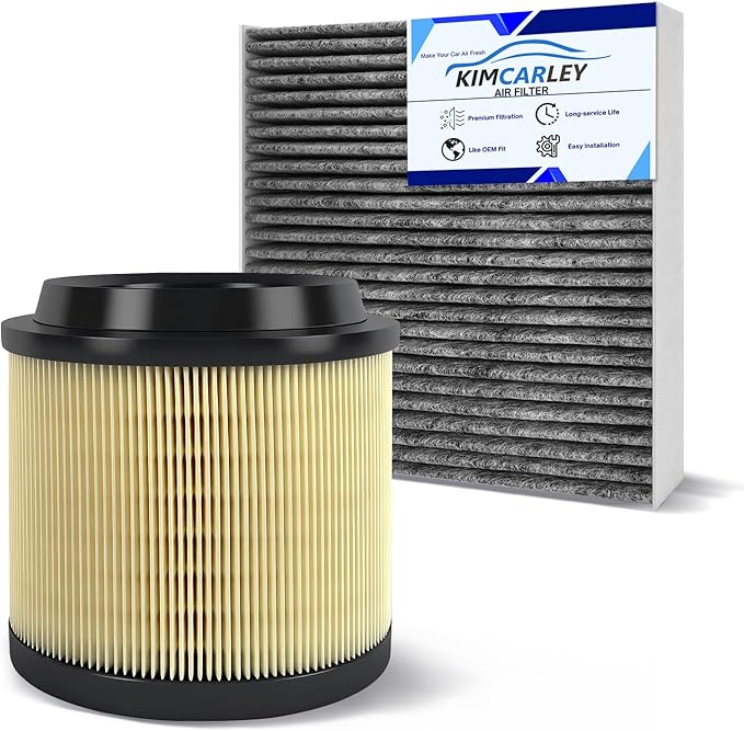 1Pcs Cabin Air Filter & 1Pcs Engine Air Filter Accessories Compatible with Ford Bronco 2026 2025 2024 2023 2022 2021 2.3L 2.7L Engine Cabin Air Filter Automotive Replacement for CF12772&MB3G-9601AA