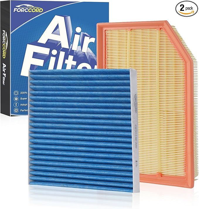 Cabin Air Filter and Engine Air Filter Fits for 18-26 Jeep Wrangler 2.0L/3.6L, 20-26 Gladiator 3.6L 68301863AA 68257030AA (NOT 3.0L / 6.4L/ DIESEL!)(NOT 4-door Rubicon) Replace Accessories
